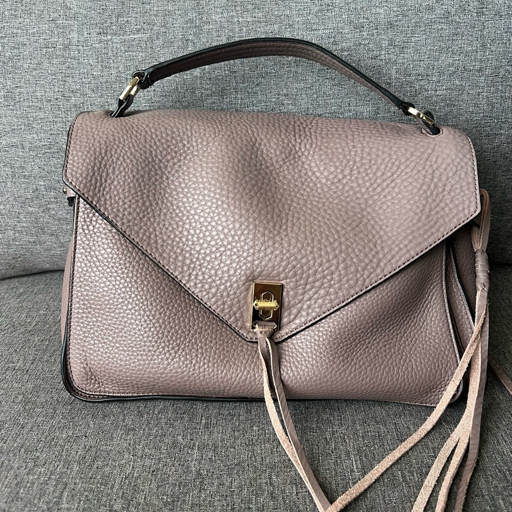 Rebecca Minkoff Pebbled Leather Satchel in Mink